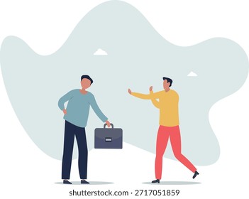 Solicitud rechazada, no obtener un nuevo trabajo o préstamo, solicitud de seguro rechazada, oferta denegada, concepto de decepción y fracaso. Vida y empleo de personas.