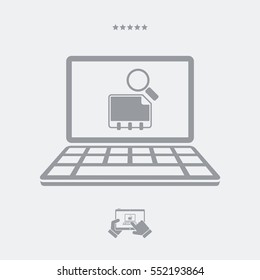 Application for search document - Vector flat icon