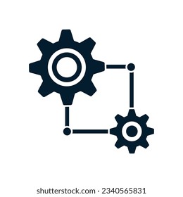 Application setting concept. Vector icon isolated on white background.