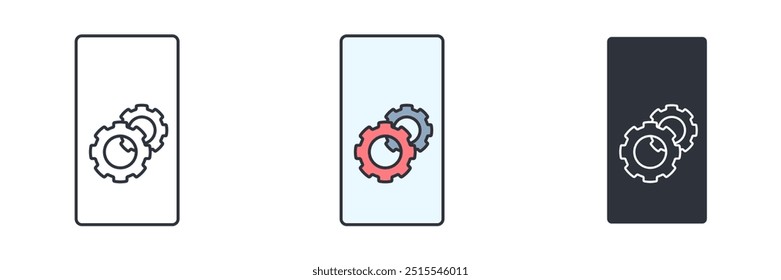 Application setting icon symbol vector illustration isolated on white background