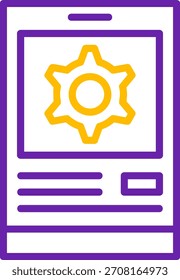 Anwendungseinstellzeile Zwei Farben Vektor Symbol Design