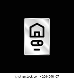 Application silver plated metallic icon