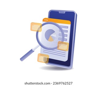 Application smartphone analyst business concept