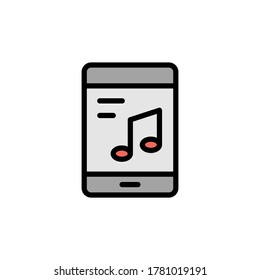 Application, smartphone, rock icon. Simple color with outline vector elements of rock n roll icons for ui and ux, website or mobile application