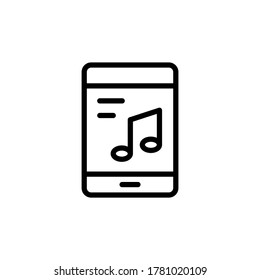 Application, smartphone, rock icon. Simple line, outline vector elements of rock n roll icons for ui and ux, website or mobile application
