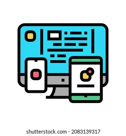 application software color icon vector. application software sign. isolated symbol illustration