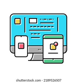 application software color icon vector. application software sign. isolated symbol illustration