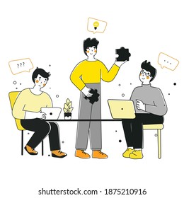 Application software development, flat vector illustration. Online education concept illustration.
