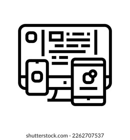 application software line icon vector. application software sign. isolated contour symbol black illustration