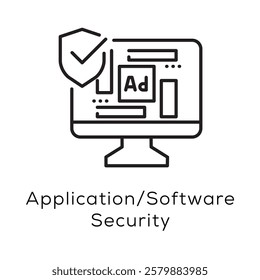 Application Software Security Icon Secure Software Development and Protection