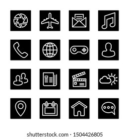 application solid icons vetor design