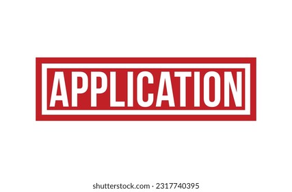 Application stamp red rubber stamp on white background. Application stamp sign. Application stamp.