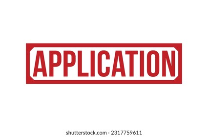 Application stamp red rubber stamp on white background. Application stamp sign. Application stamp.