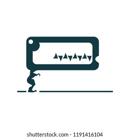 Application store icon. Funny emblem for game or web design.