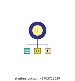 Icono de símbolo de aplicación con estructura de tabla