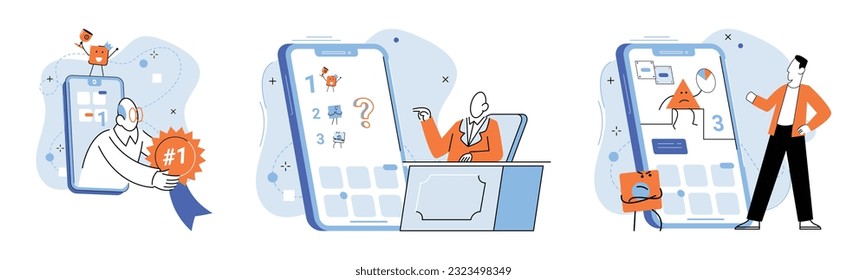 Application testing metaphor. Vector illustration. Software testing, examination that scrutinizes every line of code Application testing, scale to measure softwares performance App test, boot camp