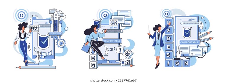 Application testing metaphor. Vector illustration. Software testing, final frontier before code goes live Application testing, diagnostic procedure for softwares health App test, rehearsal stage