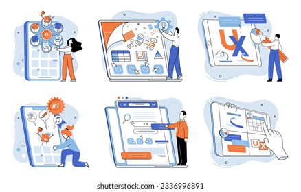 Application testing metaphor. Vector illustration. Application testing, refining process that ensures smooth ride for software App test, trial period before app cofficially make its debut Software
