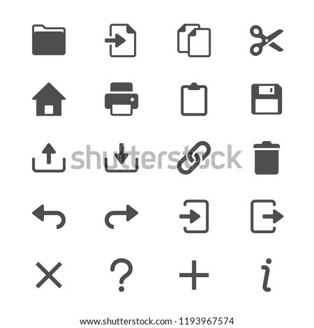 Application toolbar glyph icons