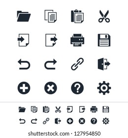 Application toolbar icons