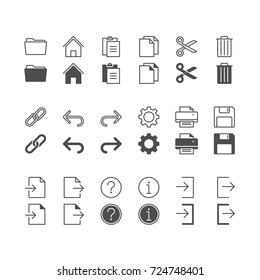 Application Toolbar Icons Included Normal Enable Stock Vector (Royalty ...