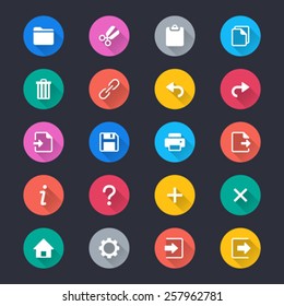 Application toolbar simple color icons