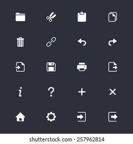 Application toolbar simple color icons