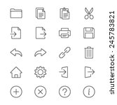 Application toolbar thin icons
