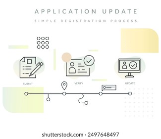 Application Update - Document Verification Process - Stock Illustration  as EPS 10 File