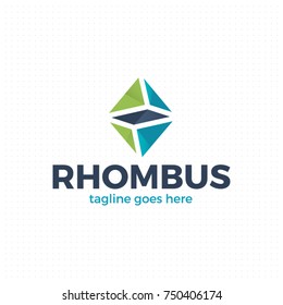 Application - vector business logo concept illustration. Abstract rhombus sign. Geometric sign in minimal style. Design element.