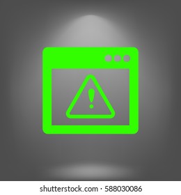 Application warning color icons on sunk push buttons