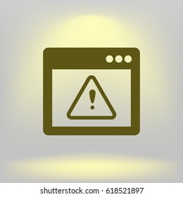 Application warning color icons on sunk push buttons