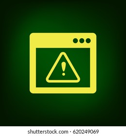 Application warning color icons on sunk push buttons
