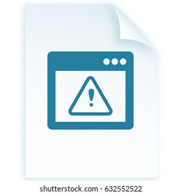 Application warning color icons on sunk push buttons
