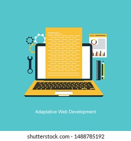 Application with Web Development, Data Presentation, Mobile Shopping, Adaptive Design and Mobile Application