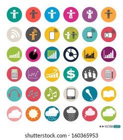 Application Web Icons Set. Vector illustration.