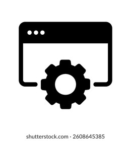 Application window with gear icon representing software settings or interface options