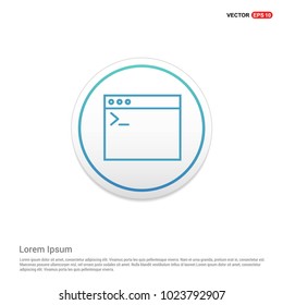 Application window interface icon Hexa White Background icon template