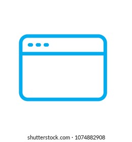 Application window line vector icon. Symbol from set Icons for your interface. Isolated on white background