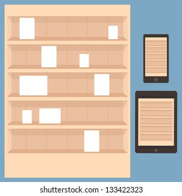 application wooden shelf