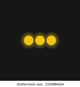 Icono de neón amarillo brillante de la aplicación