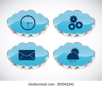 Applications Cloud digital design, vector illustration eps 10 