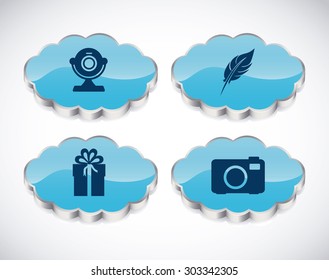 Applications Cloud digital design, vector illustration eps 10 