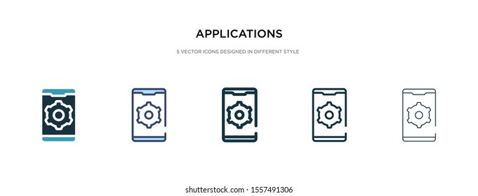 applications icon in different style vector illustration. two colored and black applications vector icons designed in filled, outline, line and stroke style can be used for web, mobile, ui