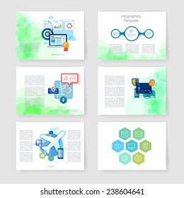 Applications and Infographic Concept. Flyer, Brochure Design Modern user interface (ux, ui) screen template for mobile smart phone or web site. Transparent blurred material design ui with icons. 