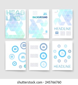 Applications and Infographic Concept. Flyer, Brochure Design Modern user interface (ux, ui) screen template for mobile smart phone or web site. Transparent blurred material design ui with icons. 