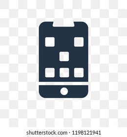 Applications vector icon isolated on transparent background, Applications transparency concept can be used web and mobile