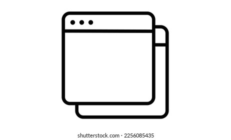 Applications and Windows double page icon. Flat vector graphic.