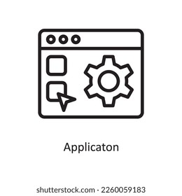 Applicaton Vector Outline Icon Design illustration. Engineering Symbol on White background EPS 10 File