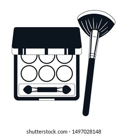 applicator make up thick brush and shadows